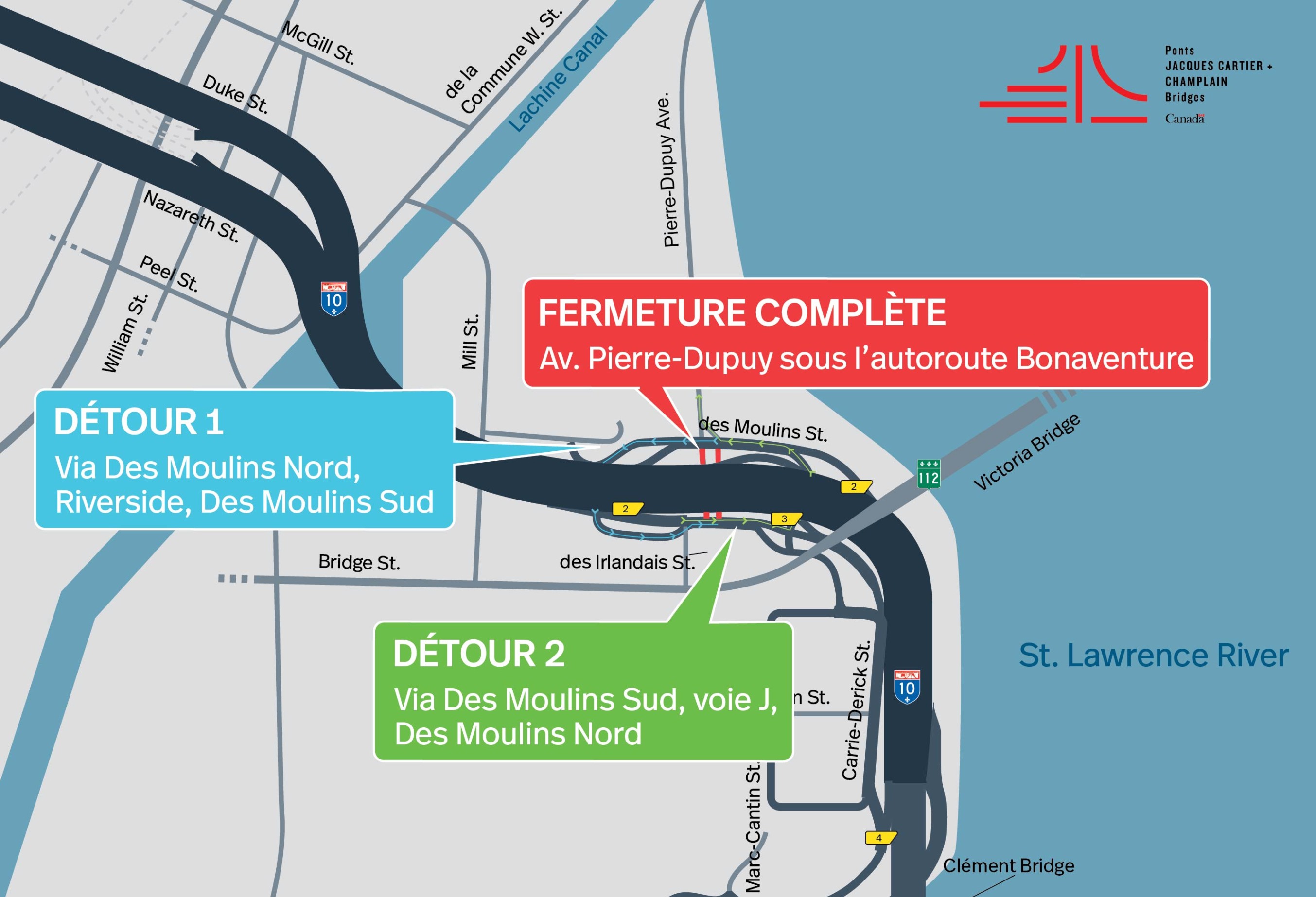 ANNULÉE - A-Bonaventure | Fermeture complète de nuit d'une portion de la rue Pierre-Dupuy, les 8 et 9 juillet