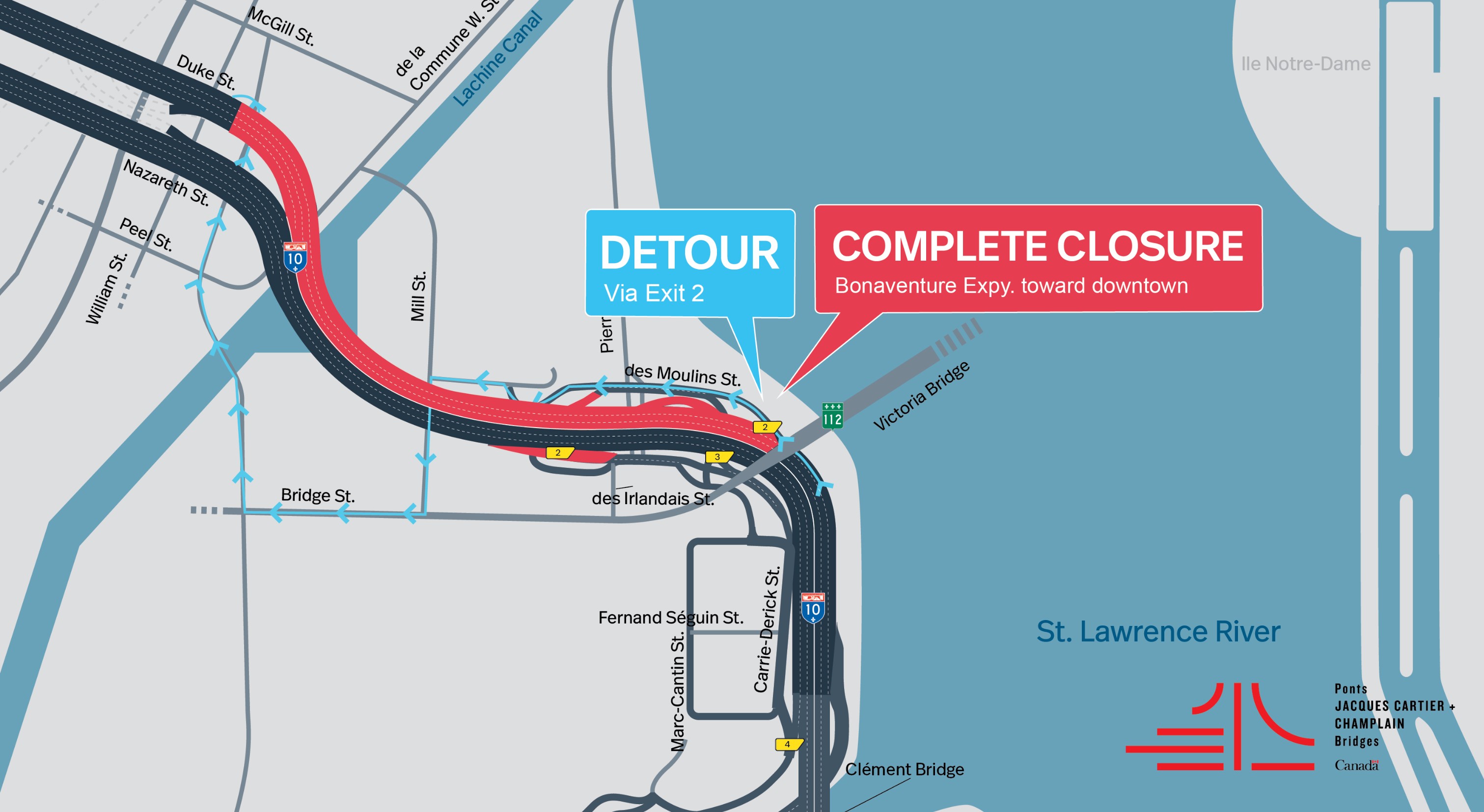 Bonaventure Expy. | Night closure of a portion of the Expy., in both directions, on December 12