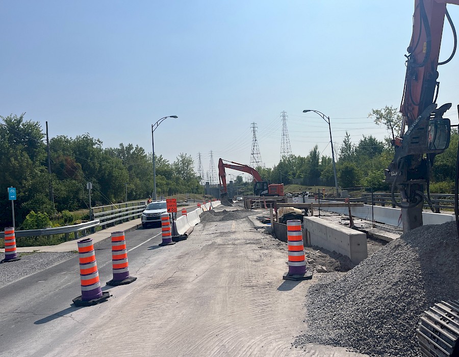 Reconstruction du pont P-113 à l’approche ouest du tunnel de Melocheville