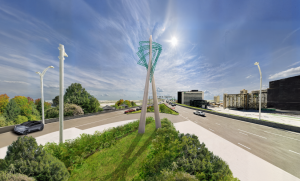 The new public artwork at the  South Shore entrance to the Jacques Cartier Bridge will be created by Karole Biron