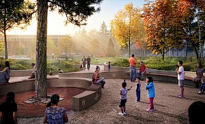 Travaux d’aménagement d’un espace vert à Kahnawà:ke