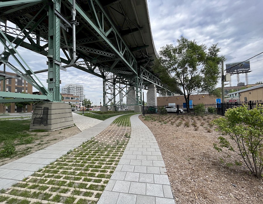 Aménagement des terrains sous le pont Jacques-Cartier : réhabilitation d’un secteur emblématique de Montréal